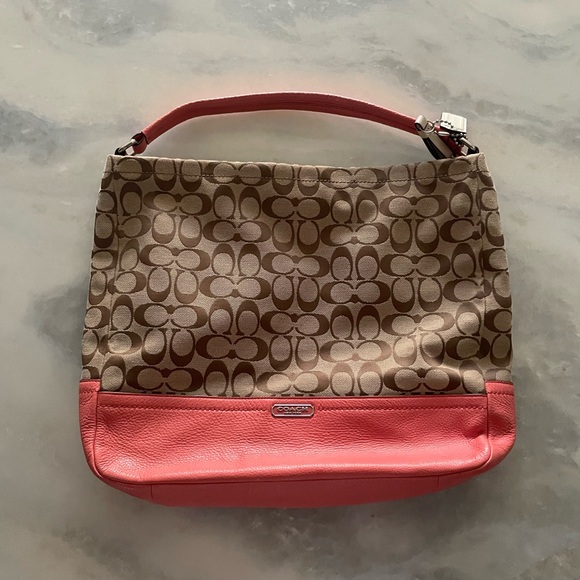 Coach Handbags - Coach Signature Shoulder Hobo Bag
